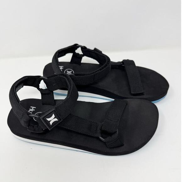 Hurley Shoes - Hurley Rumble Lightweight Backstrap Comfort Sandals Black White Blue Womens Sz 8